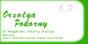 orsolya pokorny business card